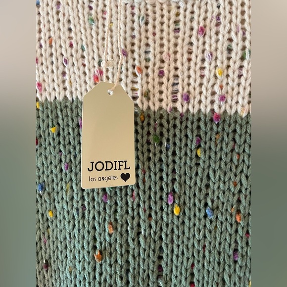 JODIFL Colorblock Knit Sweater Confetti Yarn Oversized Boho Small - Picture 7 of 9